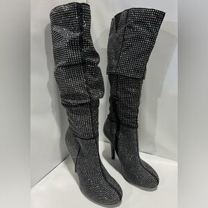 Andiamo Sparkly High-Heeled Boots